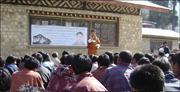 Rinzin during one of his campaigns in Lhuentse