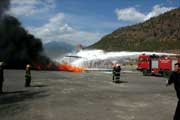 Mock exercise in progress at Paro airport