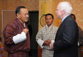 Lyonchhen Jigmi Y Thinley with Senator McCain