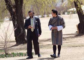 His Majesty the King with Nobel laureate Dr R K Pachauri